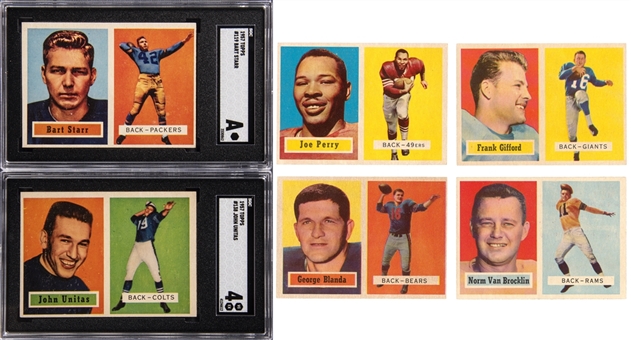 1957 Topps Football Complete Set (154) – Featuring Unitas, Starr, Hornung and Berry Rookie Cards